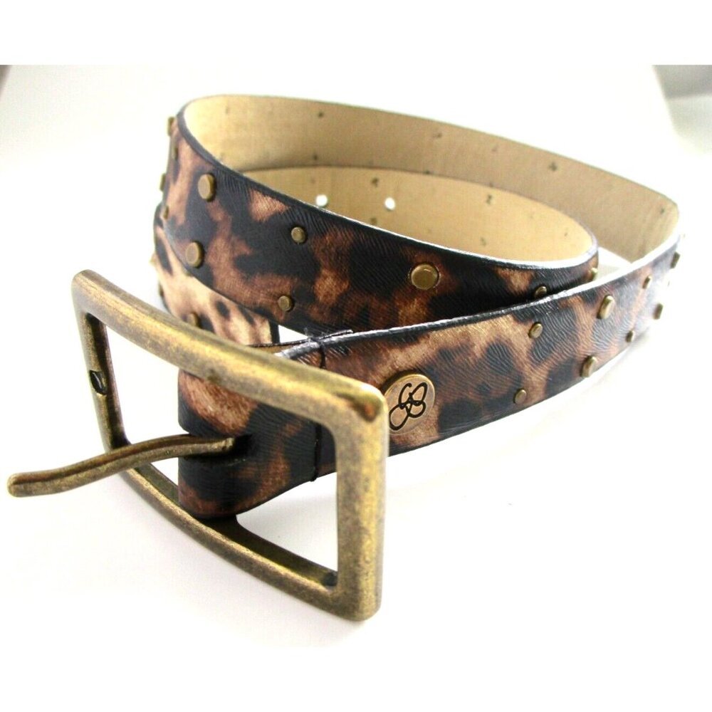 Jessica Simpson Animal Print Women's Belt with Studs - Size Small Model 23200340